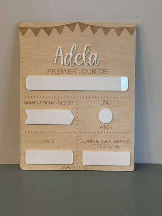 My First/Last Day of... Personalized Board