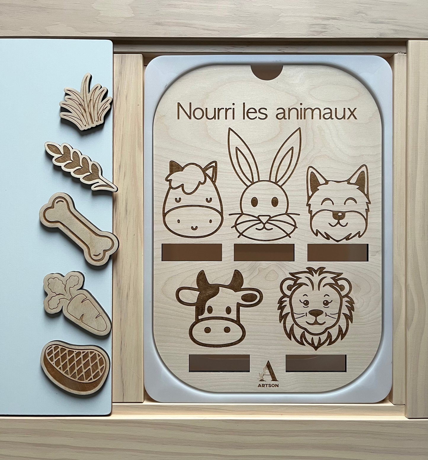 Sensory Board - Nourri les animaux