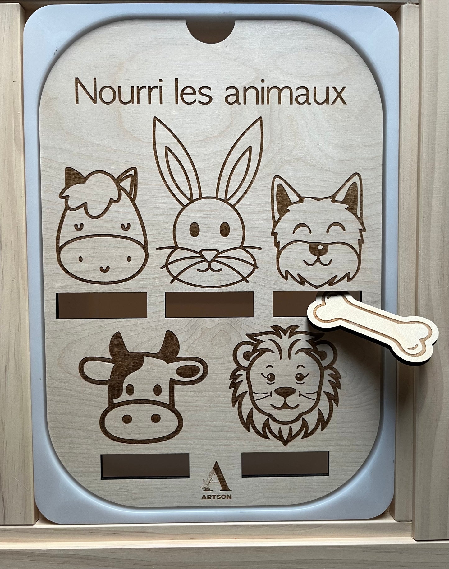 Sensory Board - Nourri les animaux