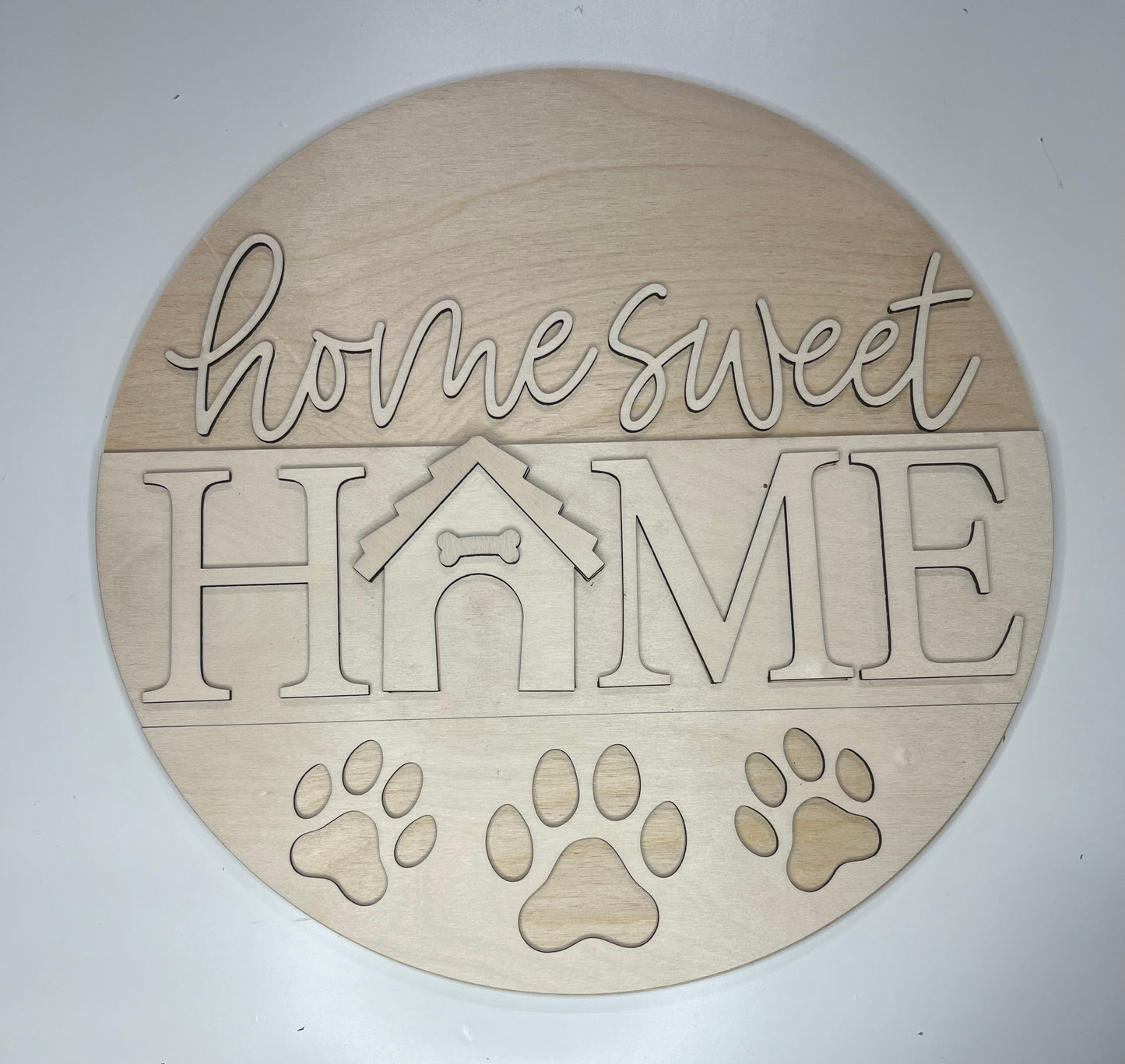 Round Sign - Home Sweet Home (Dog)