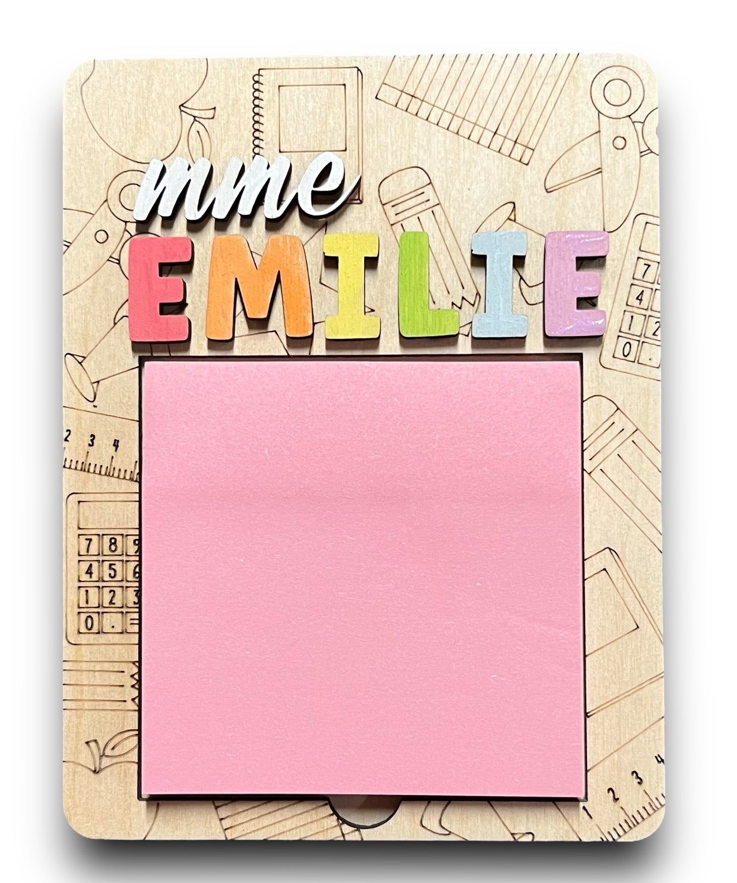 Custom Sticky Note Holder - Teacher